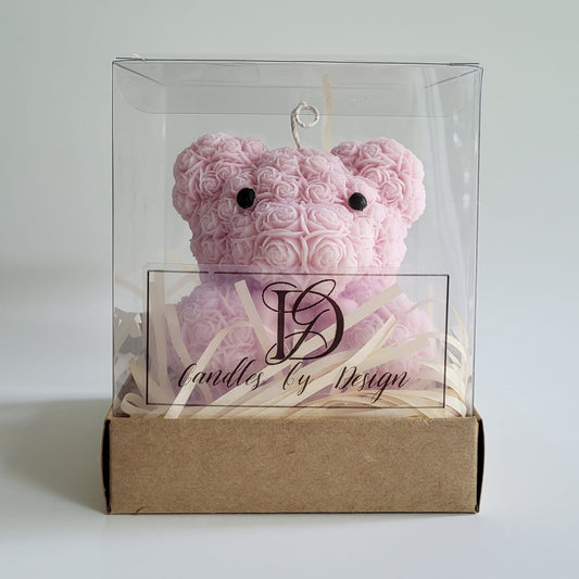Scented Bear-Shaped Candle Pink