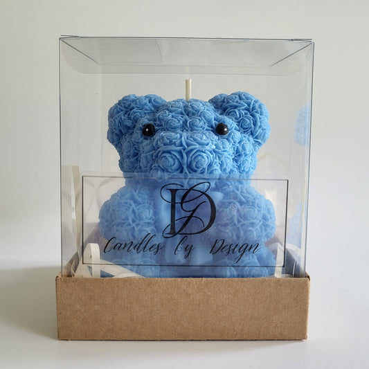 Scented Bear-Shaped Candle blue